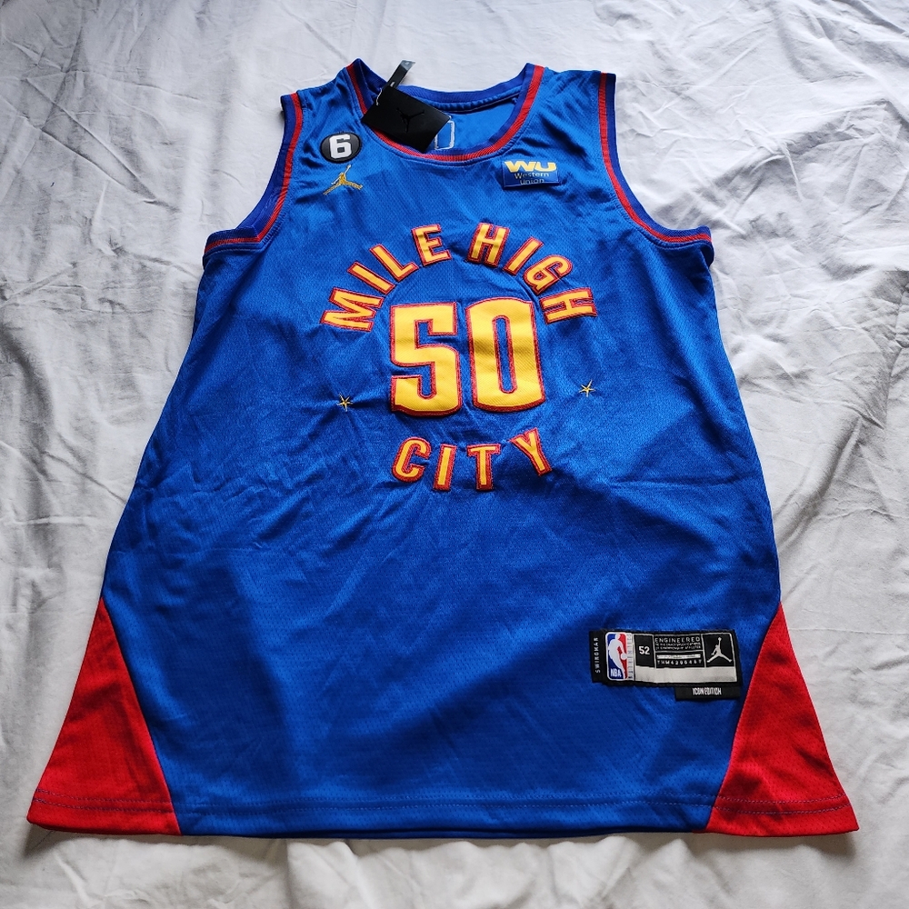 Air Jordan Icon Edition Aaron GORDON #50 Blue Mile High City Denver Nuggets